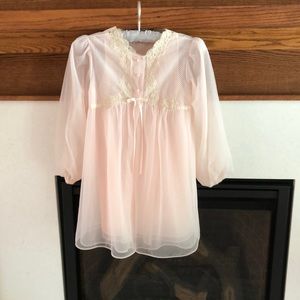 Vintage feminine peignoir set.